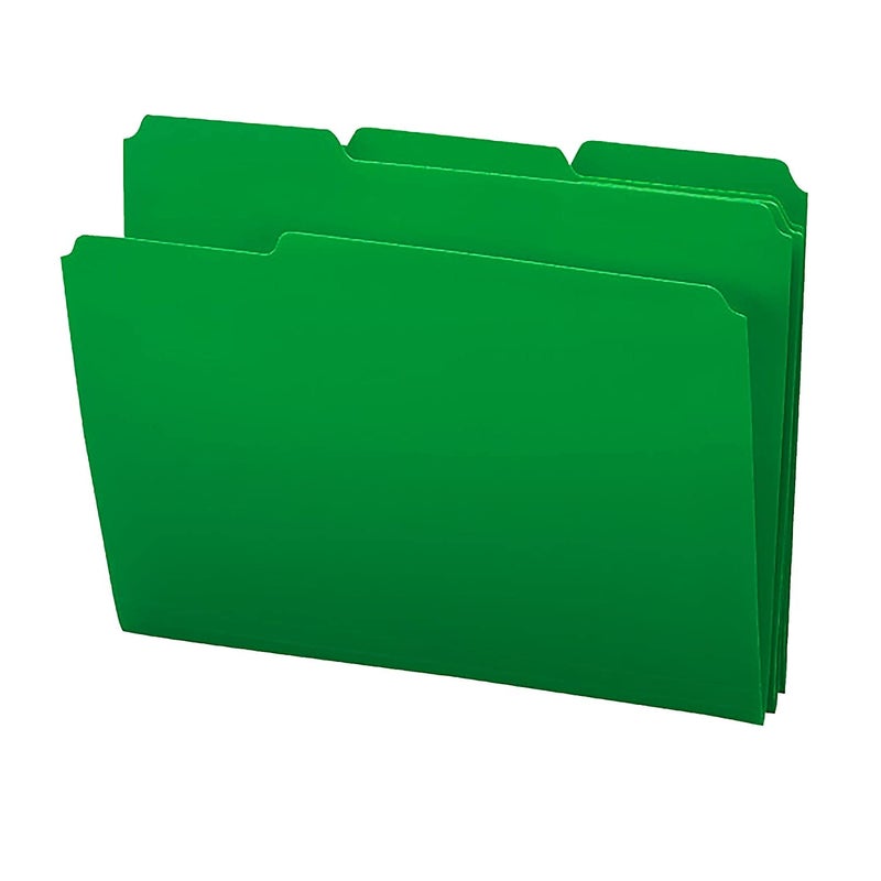 Smead Poly File Folder, 1/3-Cut Tab, Letter Size, Green, 24 per Box (10502) - Image 3